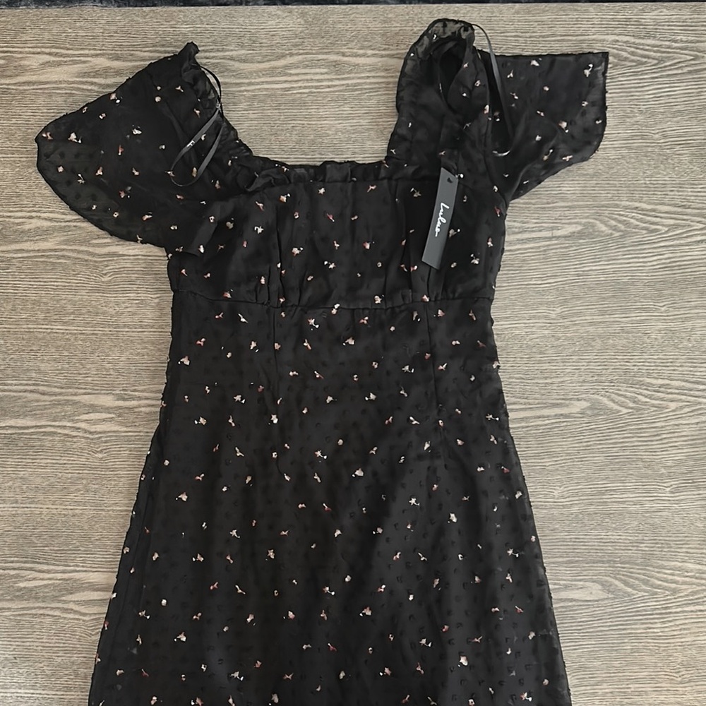 Lulus Black Floral Maxi Dress